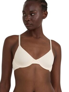 NWT Organic Basics Core Unlined Wired Demi Bra Soft Vanilla Ivory - Size 40DD